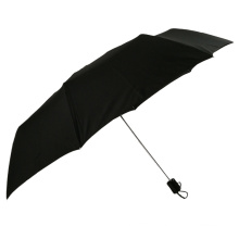 3 porte-parapluies pliants en aluminium de grande taille avec poignée en plastique et parapluie noir